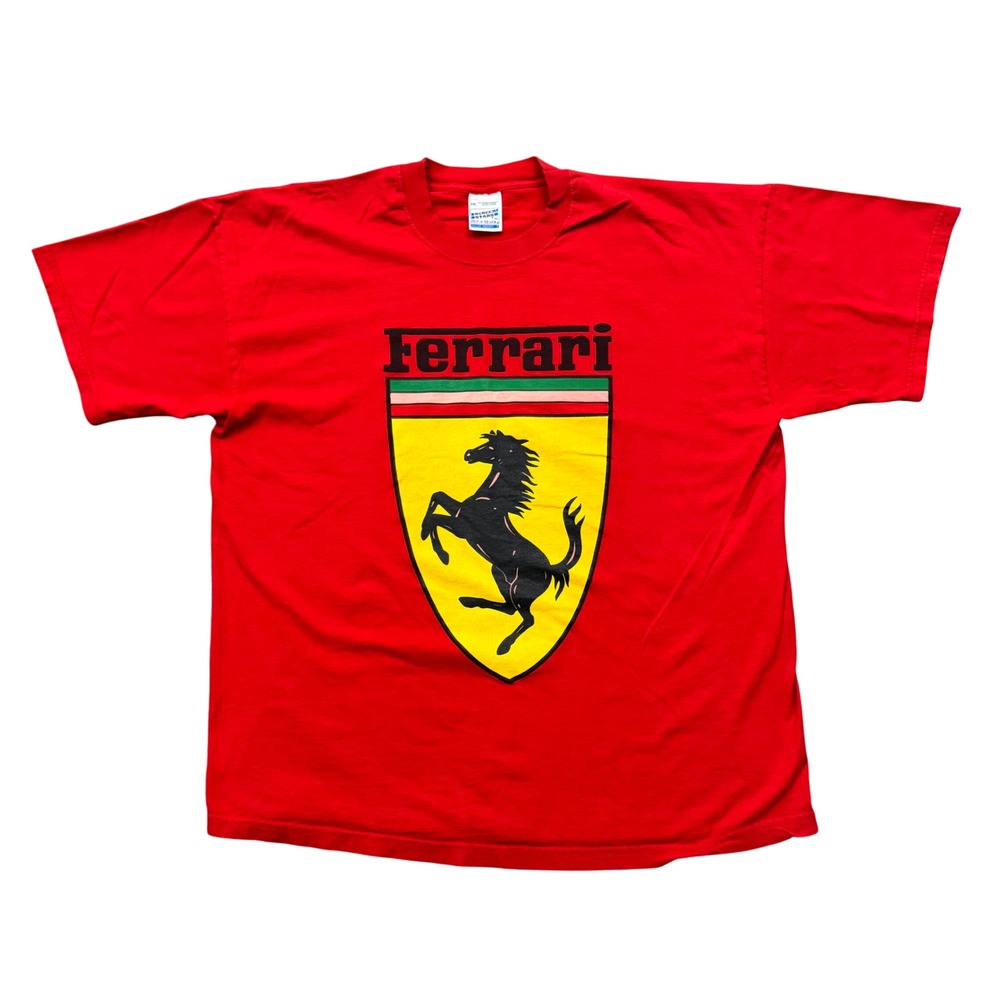Vintage Ferrari Graphic T-Shirt Tee Screen Stars Racing Sports Car